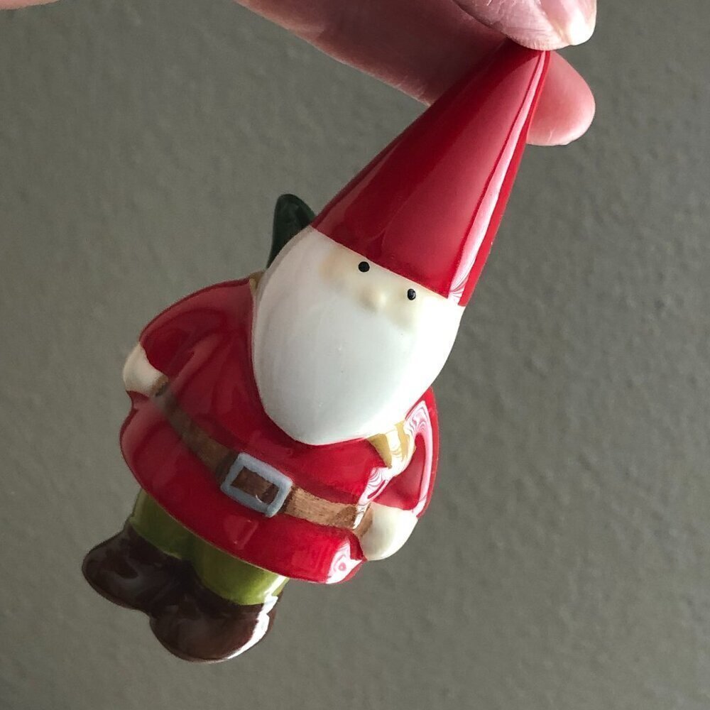 Vintage Porcelain Dangling Legs Santa Klaus Holiday Ready